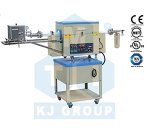OTF-1200X-4-R-II-AF 1200℃ 4英寸双温区回转CVD管式炉（带自动送料器和收料系统）